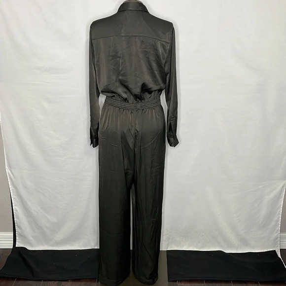 French Connection Enid Crepe Jumpsuit in Dark Slate - NEW- Size 10 - Picture 5 of 9